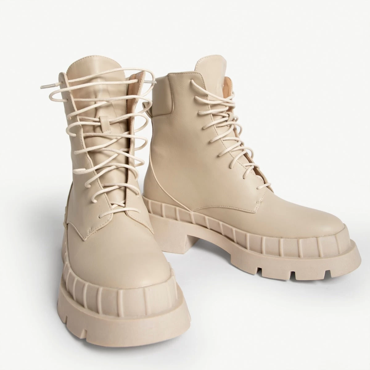 RAID Prestone Chunky Ankle Boot In Ecru 8 RAID Prestone Chunky Ankle Boot In Ecru - Image 6