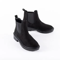 RAID Radar Chunky Boot In Black Suede -Chic Shoes Shop radar suede 3