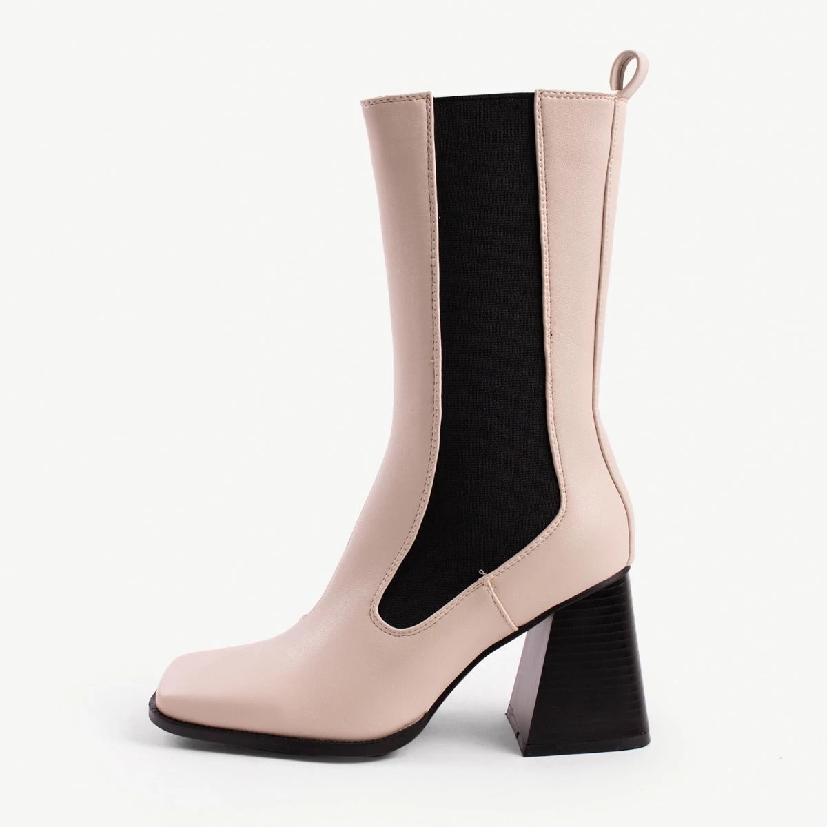 RAID React Block Heeled Boot In White 5 RAID React Block Heeled Boot In White - Image 3