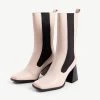 RAID React Block Heeled Boot In White 1 RAID React Block Heeled Boot In White -Chic Shoes Shop react off white 2