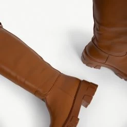 RAID Ryder Chunky Long Boot In Tan -Chic Shoes Shop ryder tan 6