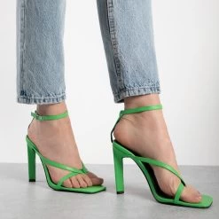 RAID Sabelle Strappy Heel In Green -Chic Shoes Shop sabelle green 3