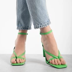 RAID Sabelle Strappy Heel In Green -Chic Shoes Shop sabelle green 4