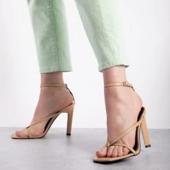 RAID Sabelle Strappy Heel In Nude -Chic Shoes Shop sabelle nude 2