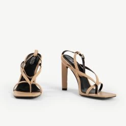 RAID Sabelle Strappy Heel In Nude -Chic Shoes Shop sabelle nude 5