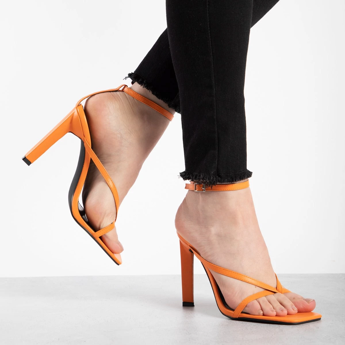RAID Sabelle Strappy Heel In Orange 4 RAID Sabelle Strappy Heel In Orange - Image 2