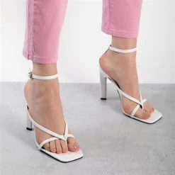 RAID Sabelle Strappy Heel In White -Chic Shoes Shop sabelle white 2