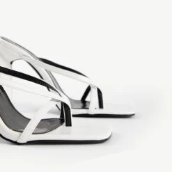 RAID Sabelle Strappy Heel In White -Chic Shoes Shop sabelle white 6