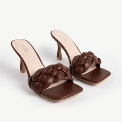 RAID Sandra Padded Mule In Brown -Chic Shoes Shop sandra brown 3