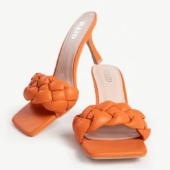 RAID Sandra Padded Mule In Orange -Chic Shoes Shop sandra orange 4