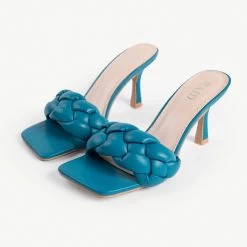 RAID Sandra Padded Mule In Teal 17 RAID Sandra Padded Mule In Teal -Chic Shoes Shop sandra teal 2