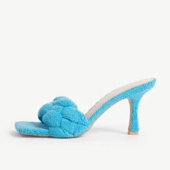 RAID Sandra Padded Mule In Blue Towelling