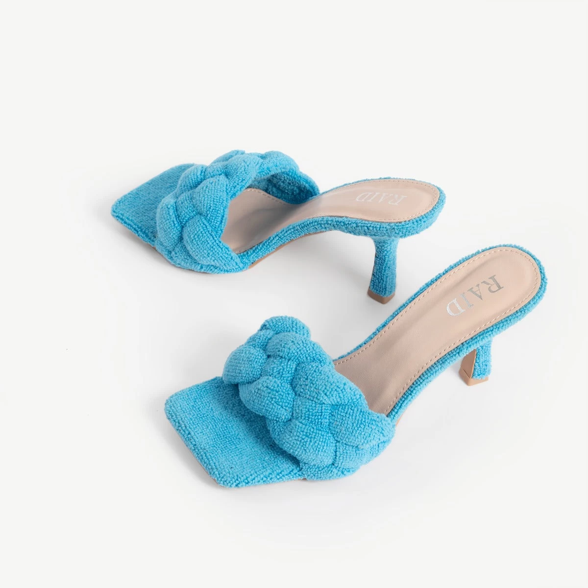 RAID Sandra Padded Mule In Blue Towelling 8 RAID Sandra Padded Mule In Blue Towelling - Image 6