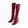 RAID Sphere Long Boot In Burgundy Croc -Chic Shoes Shop sphere red 2