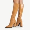 RAID Sphere Long Boot In Camel Croc -Chic Shoes Shop sphere camel 3