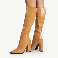 RAID Sphere Long Boot In Camel Croc