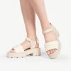 RAID Stack Chunky Sole Sandal In Stone