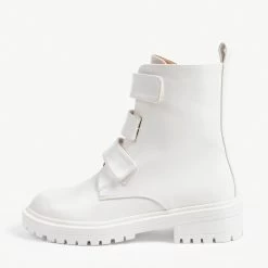 RAID Stanley Ankle Boot In White -Chic Shoes Shop stanley white 1