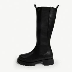 RAID Tinker Chunky Long Boot In Black -Chic Shoes Shop tinker black 1