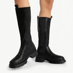 RAID Tinker Chunky Long Boot In Black -Chic Shoes Shop tinker black 2