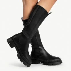 RAID Tinker Chunky Long Boot In Black -Chic Shoes Shop tinker black 4