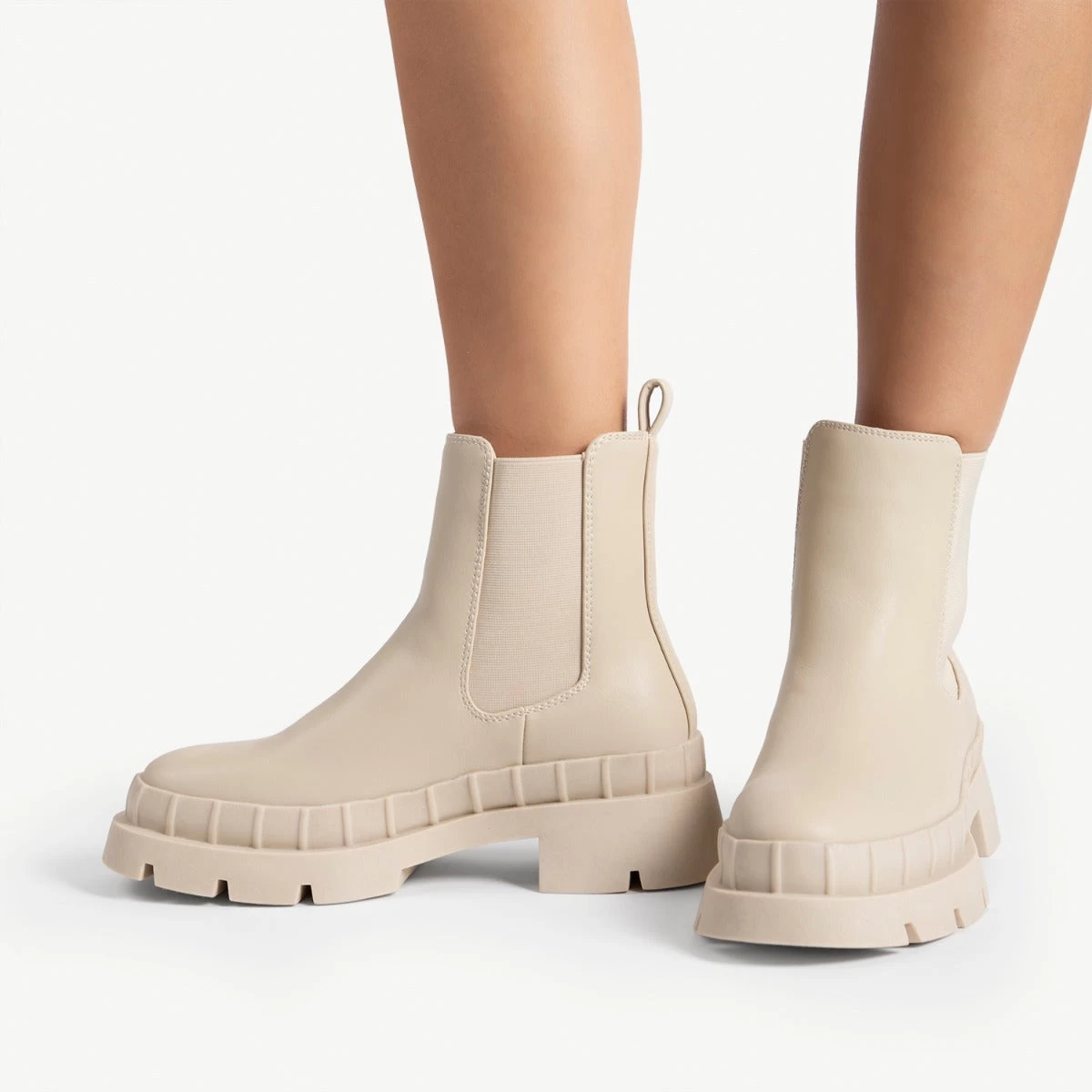 RAID Turner Chunky Ankle Boot In Ecru 6 RAID Turner Chunky Ankle Boot In Ecru - Image 4