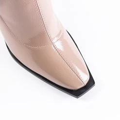 RAID Valencia Block Heeled Boot In Taupe -Chic Shoes Shop valencia taupe 4