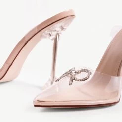 BEBO Venesa Perspex Heel In Nude -Chic Shoes Shop vanesa nude 2